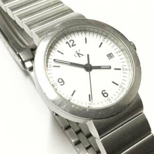 【中古品、電池交換済み】CK カルバン クライン カレンダー付きアナログ腕時計