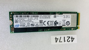 NVMe PCIe SSD256GB INTEL SSDPEKKF256G7H NVMe M.2 SSD256GB MGF 2280 中古 使用時間6359時間 (42174