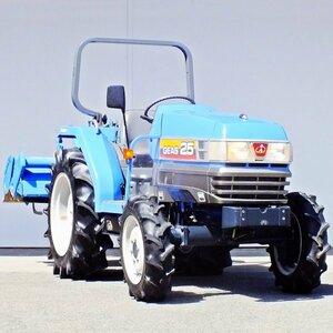 【群馬】イセキ トラクター 25馬力 TG25F-UK AKR15 4WD 4駆 PTO 逆転 パワステ 中古 代かき ロータリー 倍速 クリープ ディーゼル エンジン