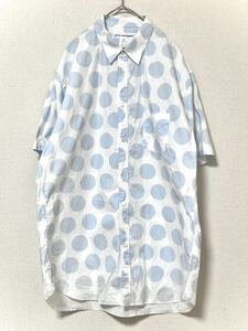 コムデギャルソン　シャツ　COMME des GARCONS SHIRT 水玉　ドット　総柄　半袖　シャツ　メンズ　コットン　X 幾何柄