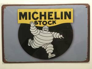 ブリキ看板 20×30cm MICHELIN ミシェラン TYRE SERVICES アメリカンガレージ アンティーク 雑貨 ★TINサイン★