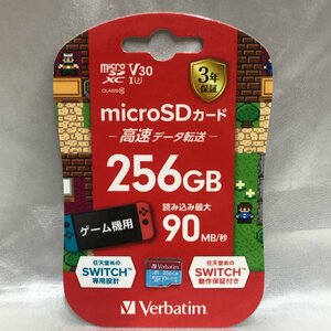 【未使用/インボイス登録店/TO】Verbatim バーべタイム micro SDXC 256GB マイクロSDカード SMXCN256GHJRBVD 任天堂 SWITCH　MZ0403/001-1