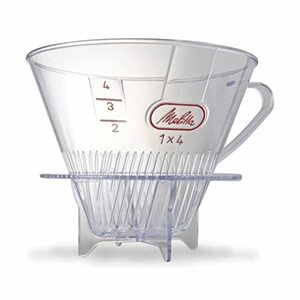 メリタ Melitta コーヒー ドリッパー 4~8杯用 クリアフィルター 1×4 メジャースプーン付き プラスチック製 CF-T 1×4