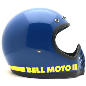 送料無料 BELL MOTO3 初期型 BLUE 61cm/ベルモト3青ブルービンテージヘルメットフルフェイスオフロードモトクロスmoto4moto starモトスター