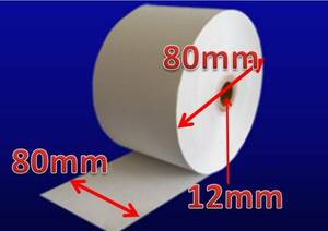 送料650円～　◆高品質レジロール80㎜×80㎜×12㎜　18巻　送料無料有　レジ　お店　領収書　レシート