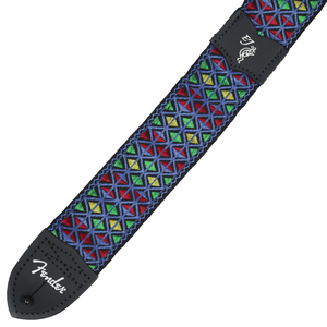 Fender フェンダー Eric Johnson The Walter Signature Strap Blue with Multi-Colored Triangle Pattern 2 ギターストラップ