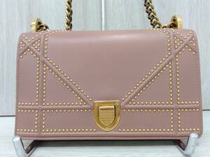 クリスチャンディオール　Christian Dior／ディオラマ 13-BO-0168／2way ピンク ショルダーバッグ　保存袋付