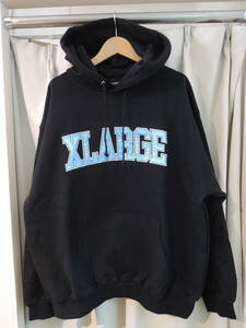 X-LARGE XLARGE エクストララージ COLLEGE LOGO HOODED SWEATSHIRT ブラック XLサイズ 人気商品 