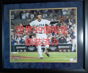 世界99限定 25/99 大谷翔平 2024年 直筆サイン「2023年WBC USA決勝戦・優勝の瞬間」67x56センチ FANATICS 公式額装済み 証明書付き