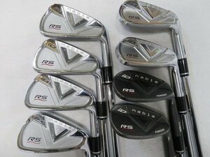 【中古】プロギア　2014　iD nabla RS FORGED + ウエッジ　アイアン　計８本（５～P、51、57）　Ｍ４３（Ｓ）　SS3　スチール