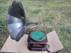 1円スタート ラッパ蓄音機 三光堂 蓄音機 SANKODO DISC GRAPHOPHONE 中古