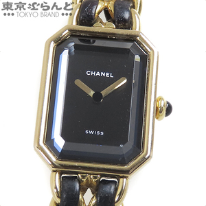 101715662 1円 シャネル CHANEL プルミエール Sサイズ H0001 ブラック SS レザー 腕時計 レディース クォーツ式 電池式