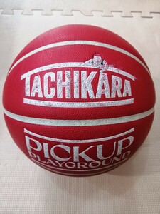 使用品 バスケットボール 7号 合成皮革「TACHIKARA タチカラ PICKUP PLAYGROUND RED/WHITE」検) 桜木花道 SLAMDUNK molten MIKASA SPALDING