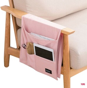 椅子やソファーのハンギングポケット サイドポケット 吊り下げ型 整理 整頓 小物収納 すっきり 手が届く 収納ポケット 耐摩耗性 ピンク