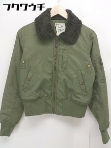 ■ B:MING LIFE STORE by BEAMS ビーミング ジップアップ 中綿 ジャケット MA-1 サイズM カーキ レディース