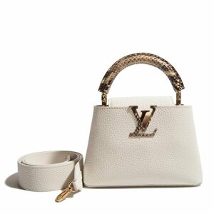 M5278P　▼LOUIS VUITTON ルイヴィトン▼　N98477 カプシーヌ MINI ホワイト / パイソン レザー 2way ショルダーバッグ ミニ 白 rb mks