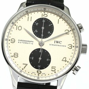 IWC IWC SCHAFFHAUSEN IW371411 ポルトギーゼ クロノグラフ 自動巻き メンズ 良品 保証書付き_760025