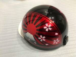 桜吹雪 赤ラメ 富士日章 コルク半 ヘルメット 旧車會 三段シート ロケットカウル アルフィン 軽スロ BEET テール CBX400F ゼファー400 GS