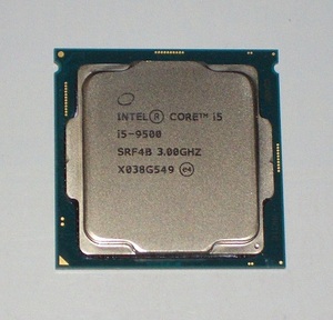 ◆第9世代 i5-9500 3.00GHz Coffee Lake-R/9MBキャッシュ 6コア/6スレッド 完動品 即決！★送料120円！