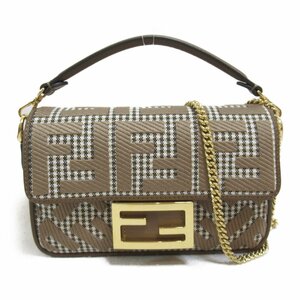 フェンディ マンマバケット 2wayショルダーバッグ ブランドオフ FENDI レザー 2wayショルダーバッグ キャンバス/レザー 中古 レディース