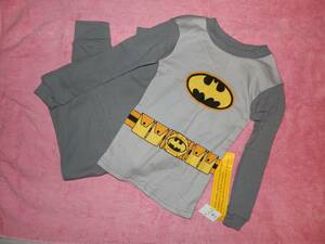 ※※Battemen child pajamas バットマン　チャイルド用パジャマ（グレー　5Tサイズ）（アメリカ購入品）※