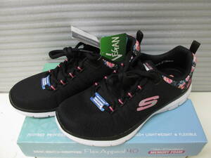 ◆ SKECHERS スケッチャーズ 149586 フレックスアピール4.0 23.5cm BKMT スニーカー シューズ 靴 /6643SA-E