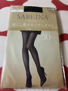 gunze sabrina sheer tights 伝線しにくい 美しく透ける シアータイツ 30デニール ブラック 黒 グンゼ サブリナ