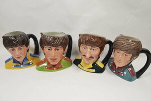 2085　貴重　ビンテージ　ロイヤルドルトン　ビートルズ　カップ　Royal Doulton Character Jugs　THE BEATLES　４点セット　