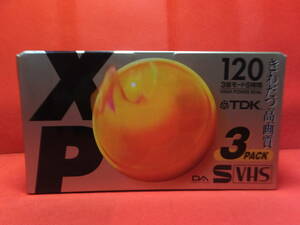 TDK　S-VHS ビデオカセットカープ　120分　ST-120XPUX3　3本セット　現状品