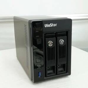 QNAP VioStor VS-2208 Pro+ 2ベイ 中古HDD 2.0TBx2 NAS ネットワーク ビデオ レコーダー 鍵無し ACアダプタ無 即日発送【H24041207】