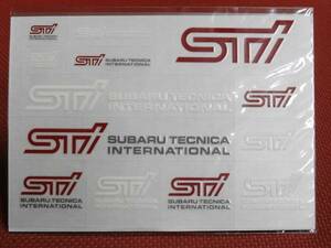 STI ステッカー 転写タイプ STI 純正 スバル 小物に ヴィヴィオ SUBARU