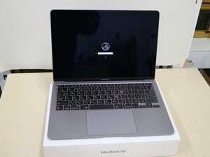 ●APPLE Retina13.3インチ2020 Mac Book Air スペースグレイ MWTJ2J/A 中古 i3-1.1GHz/8GB/256GB