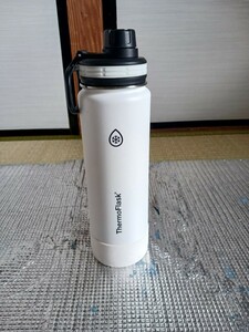 サーモフラスク ステンレスボトル 水筒 24オンス 710ml ホワイト THERMO FLASK BPAフリー ボトムキャップ付 保冷 保温