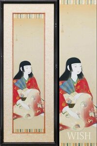 【真作】【WISH】中村道太郎 日本画 約50号 大作 絹本 和美人 　　〇現代国画名家 #24032888