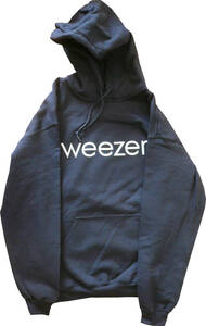 【新品】Weezer パーカー Lサイズ Ny ギターポップ パワーポップ パンク エモーショナル Size L シルクスクリーンプリント
