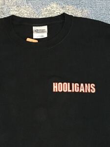 Hooligans Tシャツ バイク　バイカー　アメリカ　ビンテージ　USA フーリガン　ハーレーダビットソン　古着　アメカジ