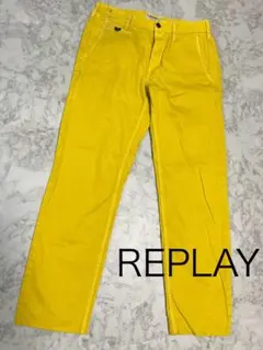 REPLAY リプレイ　パンツ　黄色　サイズ29 紳士　派手