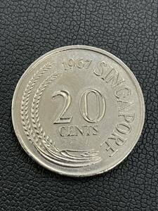 シンガポール 20セント 硬貨 1967年 SINGAPORE 20CENTS