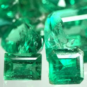 ［天然エメラルドおまとめ］ M 30ct 裸石 宝石 emerald ベリル jewelry ジュエリー beryl DF8 ①