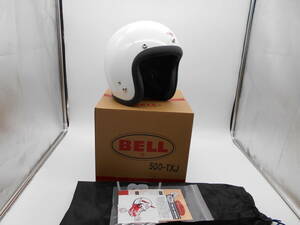 BELL/新品　500-TXJ　ソリッドホワイト　Mサイズ　送料無料　59-60ｃｍ　ベル　500TXJ　ジェットヘル　ジェットヘルメット