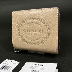 【COACH 本物 新品 コーチUSAアウトレット正規品】スナップ ウォレット コーチ ヘリテージ 二つ折り 財布 CM216 トープ レディース