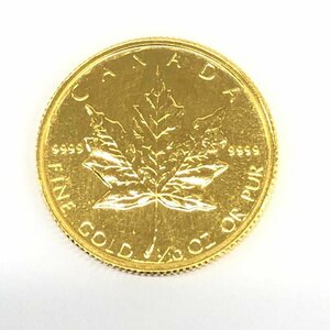 K24IG　カナダ　メイプルリーフ金貨　1/10oz　1986　総重量3.1g【CDAL7092】