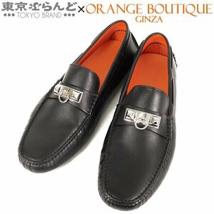 101688749 エルメス HERMES アーヴィング メドール ドライビングシューズ ブラック レザー 靴 43 ローファー メンズ