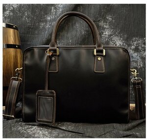 新品 ビジネスバッグ メンズ 本革 牛革 ブリーフケース レザー トートバッグ 手提げバッグ ショルダーバッグ 通勤鞄 大容量