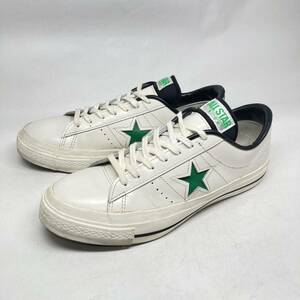 即決! 日本製 CONVERSE ONE STAR J 白 緑 26.5cm / MADE IN JAPAN コンバース ワンスター グリーン