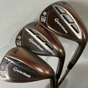 送料無料★TaylorMade HI-TOE RAW 50°54°58° 3本セット ハイトゥ Dynamic Gold S200フレックス テーラーメイド 管理番号14625