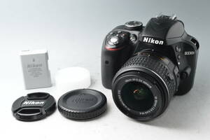 #a1303【美品】シャッター数15110回 Nikon ニコン D3300 18-55 VR IIレンズキット ブラック