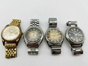 【送料無料】 SEIKO セイコー 5606-7310 7019-8010 CITIZEN 7803-790553 コスモトロン RICOH dynamic auto 25石 ブランド腕時計 まとめ 4点