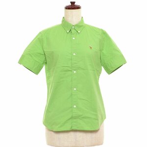 ◇328246 RALPH LAUREN SPORT ラルフローレンスポーツ ボタンダウンシャツ 半袖 BDシャツ サイズ11 レディース グリーン