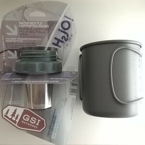 GSI H2JO! WATER BOTTLE COFFEE/TEA MAKER ＆ ナルゲン１L用マグカップ セット